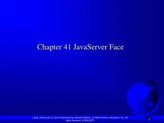 Chapter 41 JavaServer Face