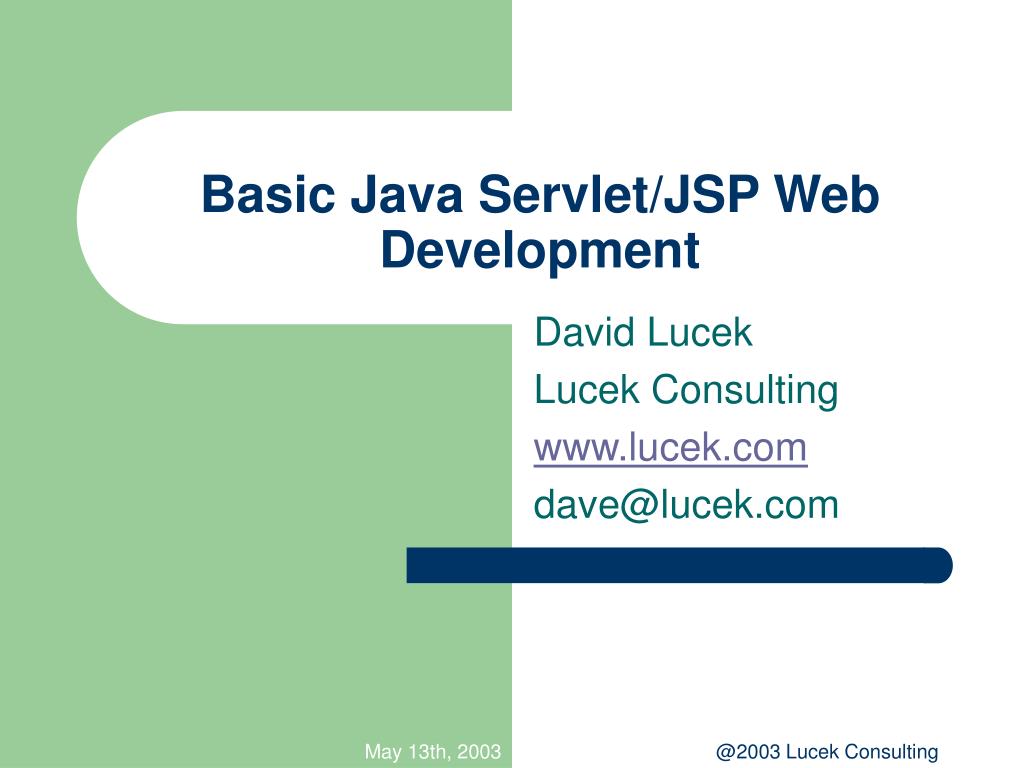 PPT - Basic Java Servlet/JSP Web Development PowerPoint Presentation ...