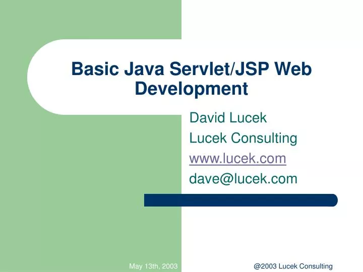 basic java servlet jsp web development