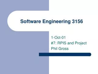 Software Engineering 3156