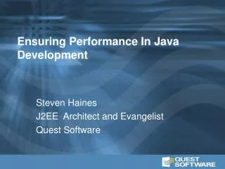 Ensuring Performance In Java Development