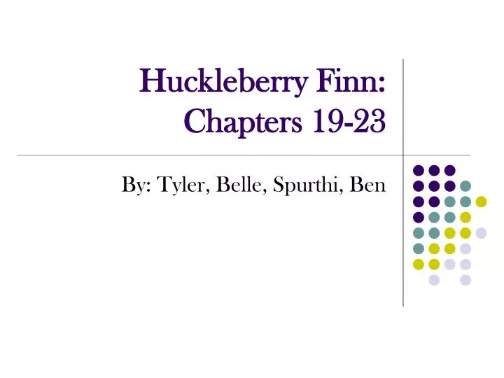 huckleberry finn chapters 19 23