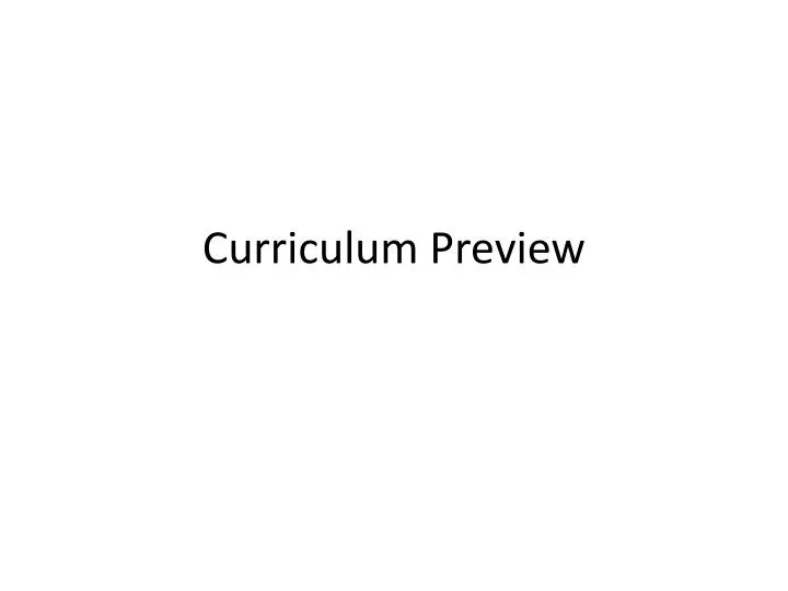 curriculum preview