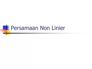 persamaan non linier