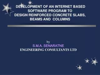 by S.M.A. SENARATNE ENGINEERING CONSULTANTS LTD