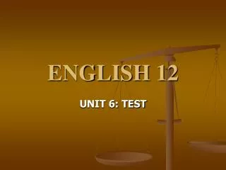 ENGLISH 12