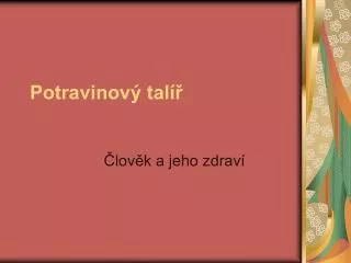 potravinov tal