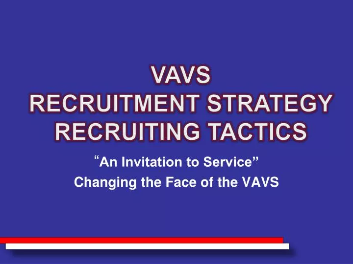 an invitation to service changing the face of the vavs