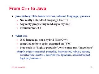 From C++ to Java