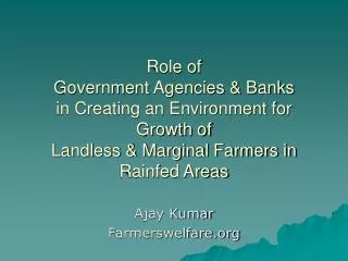 Ajay Kumar Farmerswelfare