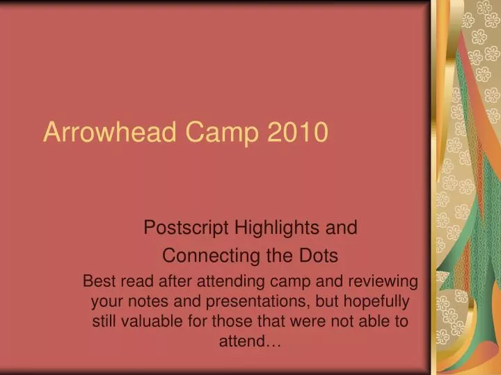 arrowhead camp 2010
