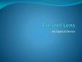 Fresnel Lens