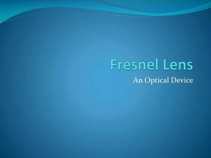 fresnel lens