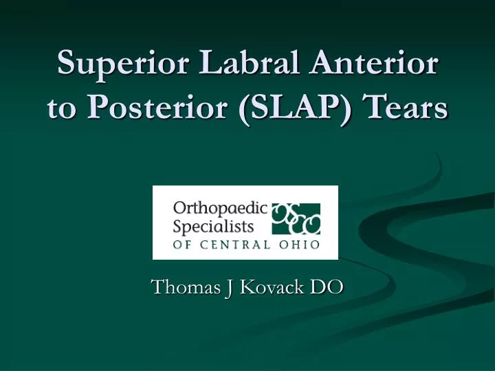 superior labral anterior to posterior slap tears
