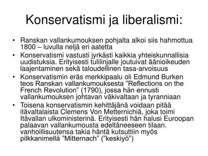 konservatismi ja liberalismi