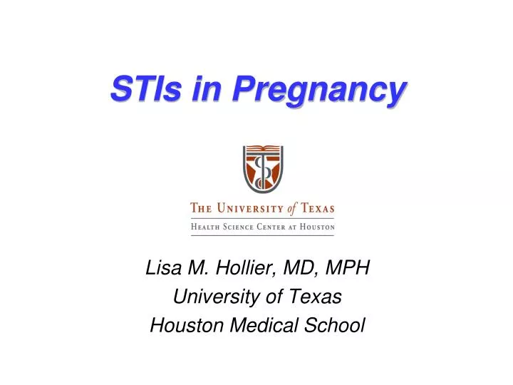 stis in pregnancy