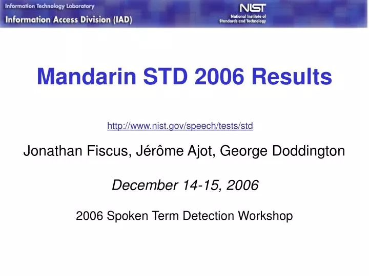 mandarin std 2006 results