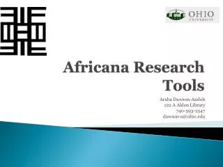 Africana Research Tools