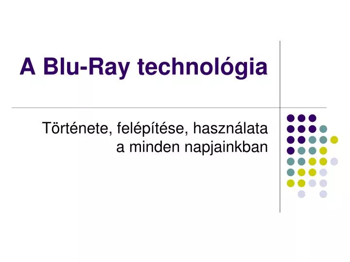 a blu ray technol gia