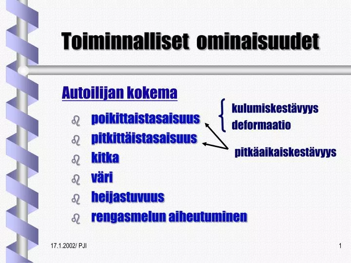 toiminnalliset ominaisuudet