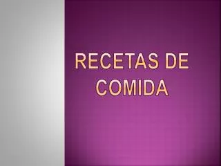 recetas de comida