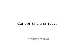 concorr ncia em java