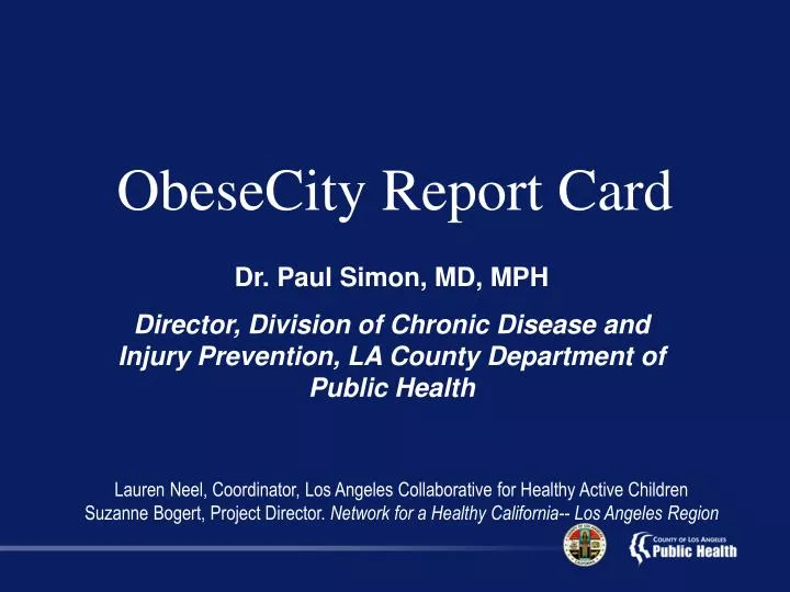 obesecity report card
