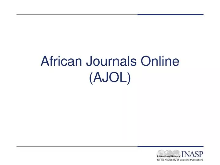 african journals online ajol