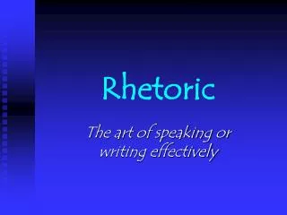 Rhetoric