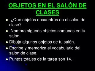 objetos en el sal n de clases