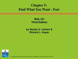 Web 101 Third Edition by Wendy G. Lehnert &amp; Richard L. Kopec