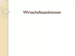 wirtschaftssanktionen
