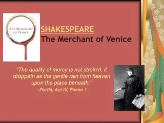 SHAKESPEARE The Merchant of Venice