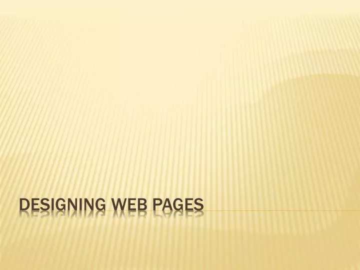 designing web pages