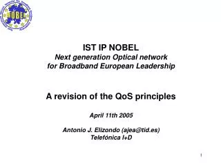 IST IP NOBEL Next generation Optical network for Broadband European Leadership