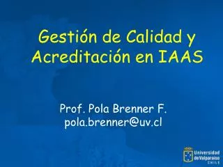 gesti n de calidad y acreditaci n en iaas