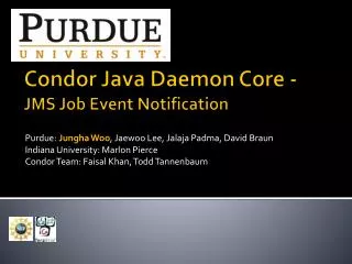 Condor Java Daemon Core - JMS Job Event Notification