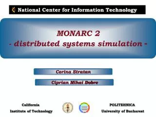MONARC 2 - distributed systems simulation -
