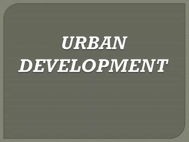 urban development