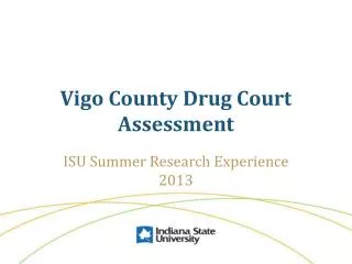 Vigo County Drug Court Assessment