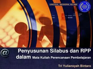 penyusunan silabus dan rpp dalam mata kuliah perencanaan pembelajaran