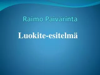 raimo p iv rinta