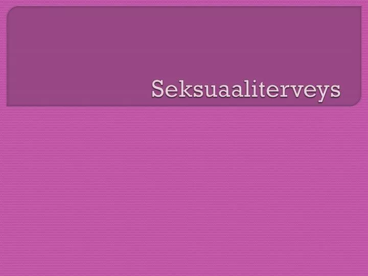 seksuaaliterveys