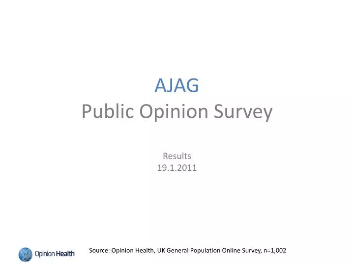 ajag public opinion survey