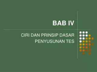 bab iv