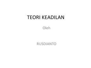 teori keadilan