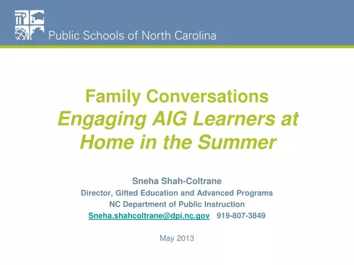 family conversations engaging aig learners at home in the summer