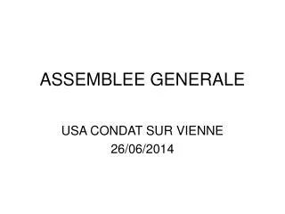 assemblee generale
