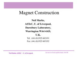 Magnet Construction