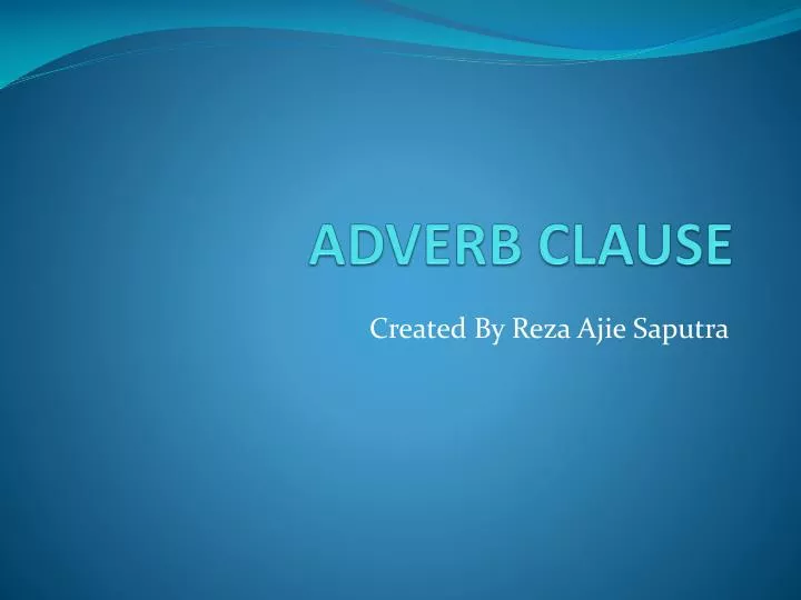 adverb clause